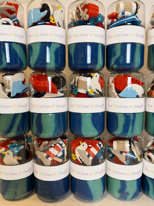 Summer at the Jersey Shore Sensory Dough Double Jar